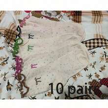 5 Pairs Women's Polka Dot Bow Ruffle Hem Thick Mid-Calf Socks, Suitable For Autumn/Winter - Multicolor - View 10