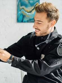 2pcs Set (1 Walkie Talkie, 1 Earplug), Plastic Material, Costume Prop Walkie Talkie, Equipment, Role Play Accessory, Earplug, Earphone, Cosplay Prop - Multicolor - View 9