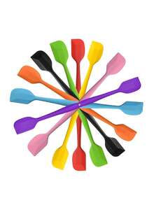 6pcs/3pcs/1pc Silicone Spatula Set, Heat Resistant Cake Cream Scraper Baking Tools, Small Mixing Spoon, Wok Spatula, Non-Stick Cookware, Kitchen Gadgets - Multicolor - View 8