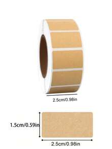 800pcs Kraft Paper Self-Adhesive Labels - Handwritten, Durable, Waterproof, Suitable For Packaging, Labeling And Organization, Packaging Labels | Natural Appearance | Waterproof Stickers, Canned Labels, Food Labels - Multicolor - View 10