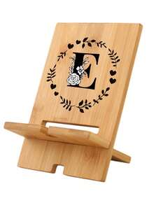 [Creative Letter Style] Natural Solid Wood Mobile Phone Holder A-Z Engraving Removable Creative Desktop Holder Ins Style Wooden Mobile Phone Holder Suitable For Office, Home, Daily Life, Study, 26 Letters Optional Materials And Easy To Assemble Holiday Gifts/Anniversary/Birthday Gifts - Multicolor - View 17