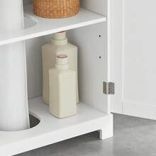 SoBuy BZR18--W Vanity Unit Bathroom Cabinet Vanity Unit Base Cabinet Bathroom Furniture White W X H X D Approx: 60 X 60 X 30 Cm Bathroom Accessories Bathroom Organizer - White - View 9