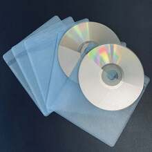 Colección de CD/DVD transparente de doble cara, juego de piezas con diseño resistente a los arañazos, a prueba de polvo, bolsa de almacenamiento con ranura para CD, varios colores VQZI - Blanco - Ver 1