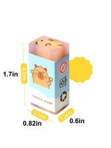 3/5pcs Set, Octopus Skin, Jelly, Cartoon Animal Transparent Sandwich Erasers, Student Writing Pencil Erasers, Practical Cleaning, Classroom Prizes - A - View 5