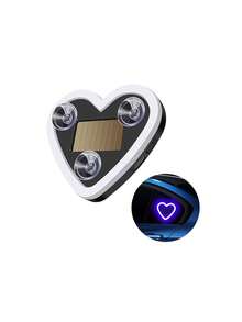 Solar Powered Car Neon Lights, Window Suction Cup LED Atmosphere Lights, Suction Cup Design Easy Installation, Romantic Atmosphere Car Decor, Solar/USB Rechargeable Neon Light Decorations - Multicolor - View 13