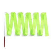 Rhythmic Gymnastics Ribbons, Dance Streamers, Dance Performance Silk Ribbons, Glittering Dance Satin Ribbons With Rotating Baton - Multicolor - View 8