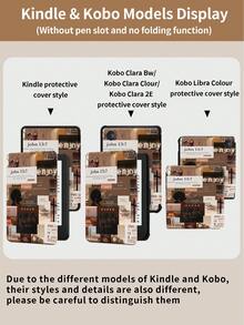 Kingsung Funda protectora para tableta con patrón de patchwork de café y negro, compatible con iPad 9.7/10.2/10.5/10.9/12.9/Pro 11 (10a generación), Galaxy Tab S6 Lite 10.4", Kindle Paperwhite (12a generación, 2024), Kindle (11a generación, 2022), Kobo Clara Color, suave y resistente a golpes, función de soporte inteligente/activación/suspensión automática - Multicolor - Ver 11