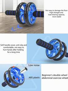 1pc Unisex Abdominal Wheel, Fitness Exercise Equipment Roller, Home Gym Abdominal Roller - Multicolor - View 5