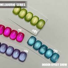 MIANEL 12ml 2026 冬季闪耀墨尔本蓝猫眼指甲油 蓝绿红猫眼凝胶指甲油 冬季美甲用品 美甲产品 适用于美甲沙龙和UV灯 - 彩色 - 查看 9