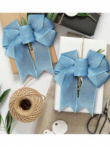 4 Rolls Easter Wired Ribbon - Spring Solid Wired Ribbon, Solid Color Craft Easter Ribbon, Attractive Easter Ribbons, Easter Fabric Ribbon, Decorative Wrapping Ribbons For Easter Home - Multicolor - View 8