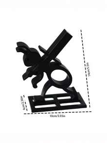 1个蚂蚁造型卫生纸架，浴室纸巾卷收纳架，餐巾纸和卫生巾收纳架 - 黑色 - 查看 3