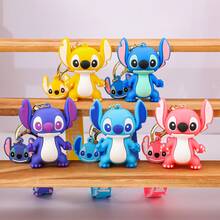 迪士尼史迪奇钥匙扣，适合作为返校季礼物送给朋友，派对礼物，可爱钥匙扣，趣味设计 - 彩色 - 查看 4