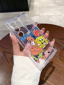 SpongeBob SquarePants 1个卡通海绵宝宝图案防震手机壳，适用于三星/苹果17/16/15/14/13/12/11 Pro Max/12 Pro/14 Plus及其他型号 - 彩色 - 查看 6