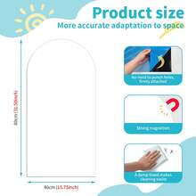 Arch Magnetic Whiteboard & Chalkboard Wall Sticker (2 Sizes) Self-Adhesive Dry Erase Board For Kids Home Office - B--white - View 12