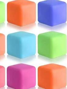 Super Stress Relief Slow Rebound TPR Material Indestructible Pressure Release Magic Cube, Simulating The Soft Flour Ball Texture, Repeatedly Squeezing To Release Stress, Suitable For Student And Adult Stress Relief Toy - Multicolor - View 9