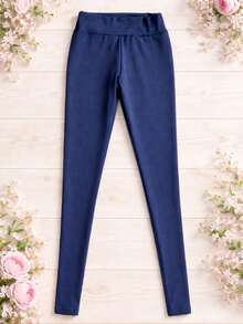 Calça Infantil Feminina Legging Suplex Infantil e Juvenil para Meninas e Adolescentes Jovens CINF700 - Azul Royal - Visão 2