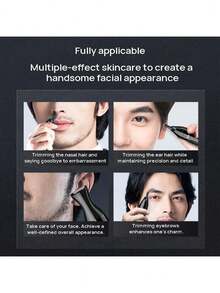 PHILIPS Máy tỉa lông mũi NT5650 - Cạo hai mặt, 16 rãnh cho hiệu quả gấp đôi, hệ thống chắn bảo vệ chống giật lông, tay cầm chống trượt tiện dụng, có thể rửa sạch hoàn toàn, tỉa lông mảnh cho mũi, tai và lông mày. Không bao gồm pin. - màu đen - Xem 4