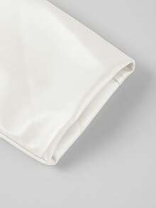 Giolshon Women's Autumn/Winter Street Style Faux Leather Short Biker Jacket - Asymmetric Zipper, Adjustable Waistband, Fashionable Urban Commuter Look - White - View 7