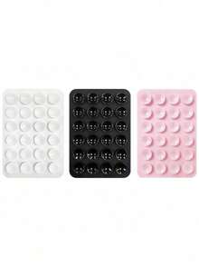 3pcs Silicone Suction Cup Stand Set, Multi-Function Phone/Tablet Holder, Universal Fit, Easy To Detach And Reusable Sticky Stand - Multicolor - View 10