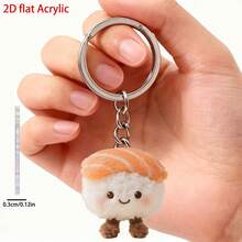 Llavero acrílico con diseño plano y lindo de sushi, decoración colgante para mochila, perfecto para decoración del hogar y regalos de fiesta - sushi - Ver 10