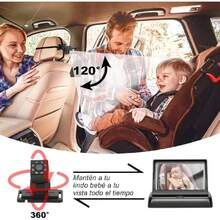 Camara para Carro Bebe, con Campo De Visión Extra Amplio, Reemplazo para Espejo para Bebe Auto Tradicional, Monitor Bebe para Uso En El Coche, Regalo Ideal para Padres Primerizos,40978808 - Multicolor - Ver 6