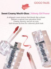 GOGO TALES 冰爽唇泥，哑光唇釉，柔滑水润，持久显色，不沾杯不晕染，柔雾腮红唇釉，适合所有肤色，学生适用，GOGOTALES - G06 Hazelnut Brown - 查看 4