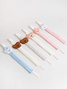 1pc Flat Cartoon Animal Baby Pacifier Clip, Teething Toy Leash, No Pacifier Included - Multicolor - View 2