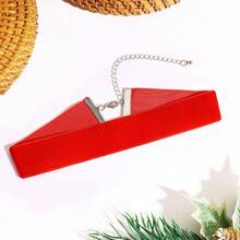 12pcs 1 Inch Width  Chokers Vintage Necklace For Women With Extension (XL-1019-3) - 2.54公分-12個-紅色 - 查看 4