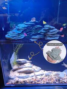1-15cm Random Shaped Rock Slices, Micro Landscape Step Decoration Small Stone Pieces, Aquarium Fish Tank Landscaping Stones, Suitable For Fish Tank, Turtle Tank, Miniature Landscape, Fairy Garden Decoration Materials - Multicolor - View 11