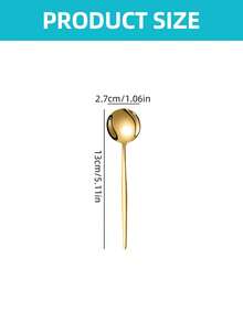 2/4/6/12/24pcs Stainless Steel Coffee/Dessert Spoon Sets, Suitable For Afternoon Tea At Home, School Supplies - Silver - View 3