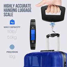 1 pieza Báscula electrónica portátil, báscula digital de alta precisión con asa cómoda, báscula de resorte ligera, báscula colgante compacta para uso doméstico - Negro - Ver 5