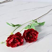1/3 支仿真花丝质牡丹玫瑰单枝仿真花仿真牡丹花束花束假花散装餐桌中心装饰婚礼农舍家居 - 多色 - 查看 10