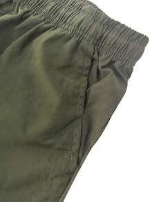 Pantalones de trabajo para mujer HIDKAT, cintura alta con cordón y cintura elástica con bolsillos, ligeros y transpirables - Verde - Ver 6