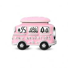 925 Sterling Silver Travel Collection-Red Bus Bead, New Adventure Bead, Capture The Moment Bead, Cat Bead, Sweet Departure Pendant, Travel Map Charm, Travel Pendant, Summer Travel Charm, Red Suitcase, Fun Suitcase Bead. Perfect For Sterling Snake Chain Bracelets, Necklaces, Bangles, Bead Chains, DIY Jewelry Crafting, And Luxurious Bestie Gifts. - Multicolor - View 14