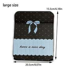 1pc Foldable Mirror, New Fashion French Plaid, Letter, Yellow Silk, Polka Dot, Star, Ribbon, Bow Design Tabletop Makeup Mirror, Anti-Drop, Portable, Suitable For Home, Travel, Dorm, Gift For Friends, Family, Girlfriend, Valentine's Day, Mother's Day - Multicolor - View 12