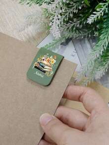 1pc Personalized Magnetic Bookmark, Customized Leather Bookmark, Customizable Bookmark For Reading, Customizable Bookmark For Men, Book Accessories, Teacher Bookmark, Birthday Gift, Ideal Gift For Book Lovers, Wedding, Anniversary, Father's Day, Business, Bridesmaid, Friend - Multicolor - View 6