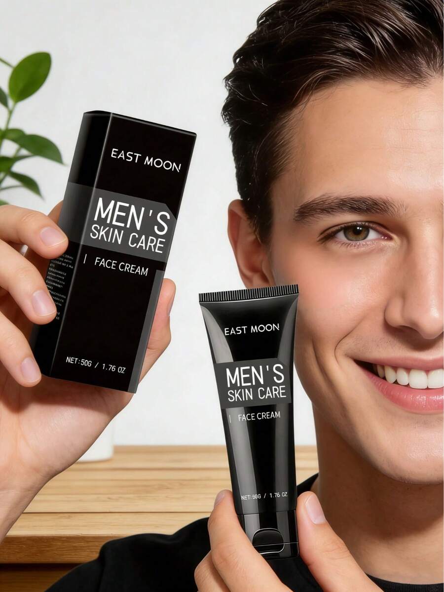 EAST MOON Crema de Maquillaje Natural para Hombres - Maquillaje Sin Trazas y Fresco, Mantenimiento Cutáneo, Ahorra Tiempo en Rutina Diaria, Hidratación Intensa, Brillo Luminoso, Oculta Imperfecciones, No Reseca la Piel - Niacinamida - Ver 1