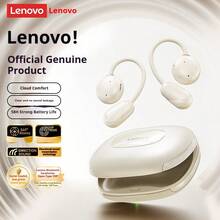Tai nghe Bluetooth móc tai Lenovo EA370, dẫn truyền qua xương, thiết kế mở, Bluetooth 5.4, âm thanh vòm toàn cảnh, âm thanh HD, tương tự AirPod với tính năng giảm tiếng ồn thông minh, dẫn truyền qua xương không dây, điều khiển cảm ứng. Tai nghe không dây dành cho tập thể dục/chạy bộ/làm việc/đọc sách/chơi game/lái xe/nghe nhạc/làm quà tặng. Âm thanh tập trung định hướng, không bị rò rỉ. Tai nghe thể thao Lenovo. - đá mặt trăng màu trắng - Xem 1