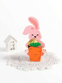 20pcs Easter Gift Box Set, Includes 10 Rabbits + 10 Carrot Boxes, Creative Cute 3D Cartoon Rabbit & Carrot Paper Gift Packaging Boxes, Suitable For Easter, Thanksgiving, Mother's Day, Birthday Gifts And Party Decorations - Multicolor - View 7