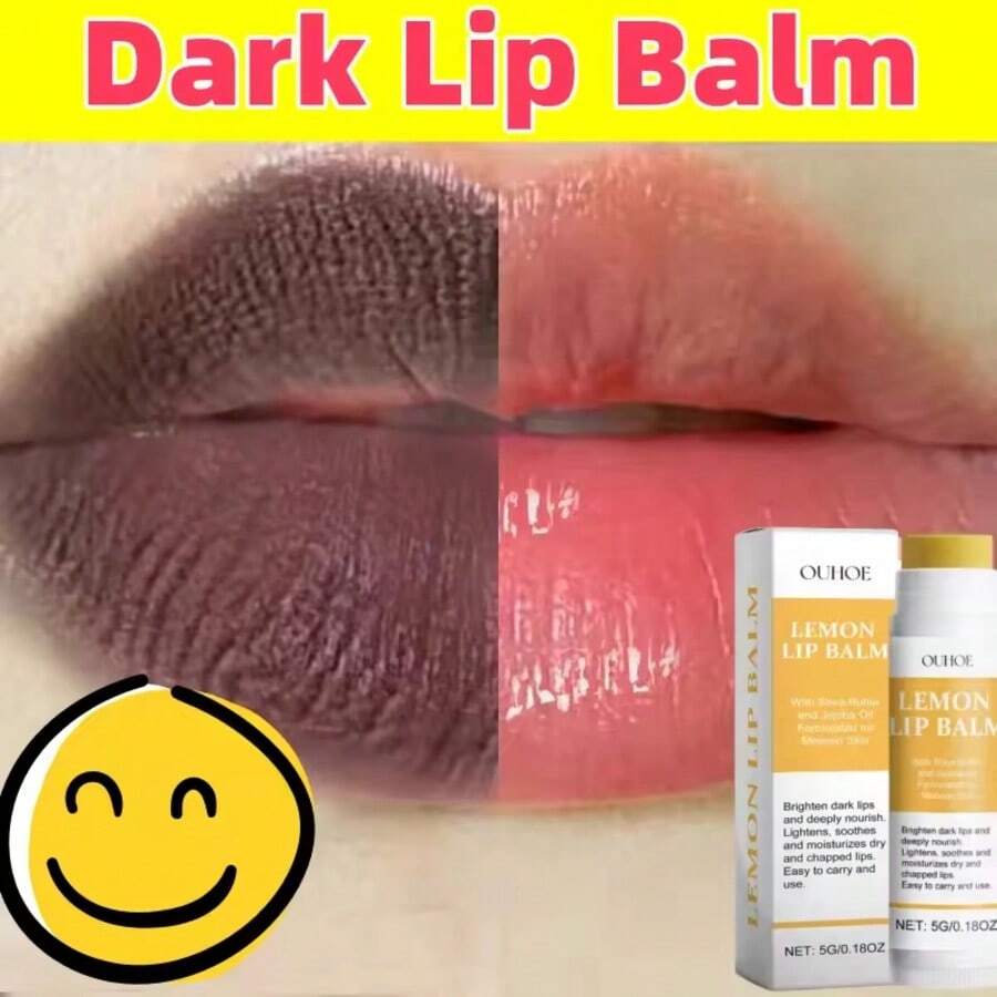 OUHOE Remove Dark Lip Balm Lightening Black Spots Mask Gloss Oil Exfoliating Clean Moisturizer Korean Care Products Makeup Beauty Health, Mother's Day Gifts, Valentine's Day Gifts - 檸檬 - 查看 1