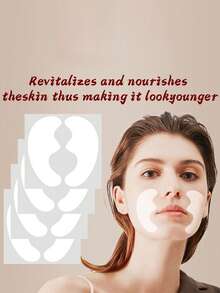 5pcs Anti-Wrinkle Patches To Reduce Lines Around Mouth, Nasolabial Folds And Laugh Lines. They Can Lift And Tighten Facial Skin, Suitable For All Skin Types. Designed To Contour The Face With No Loose Edges, Restoring Skin Elasticity. - Multicolor - View 2