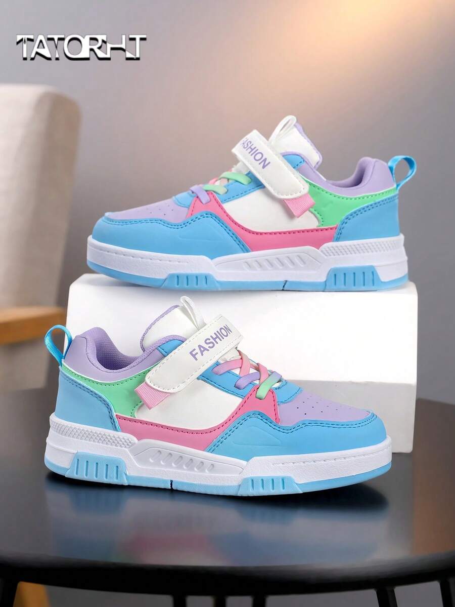 Kids Skate Shoes, New Boys' Sports Shoes, Girls' Campus Shoes, Suitable For All Seasons School Outfits - Baby Blue - View 1