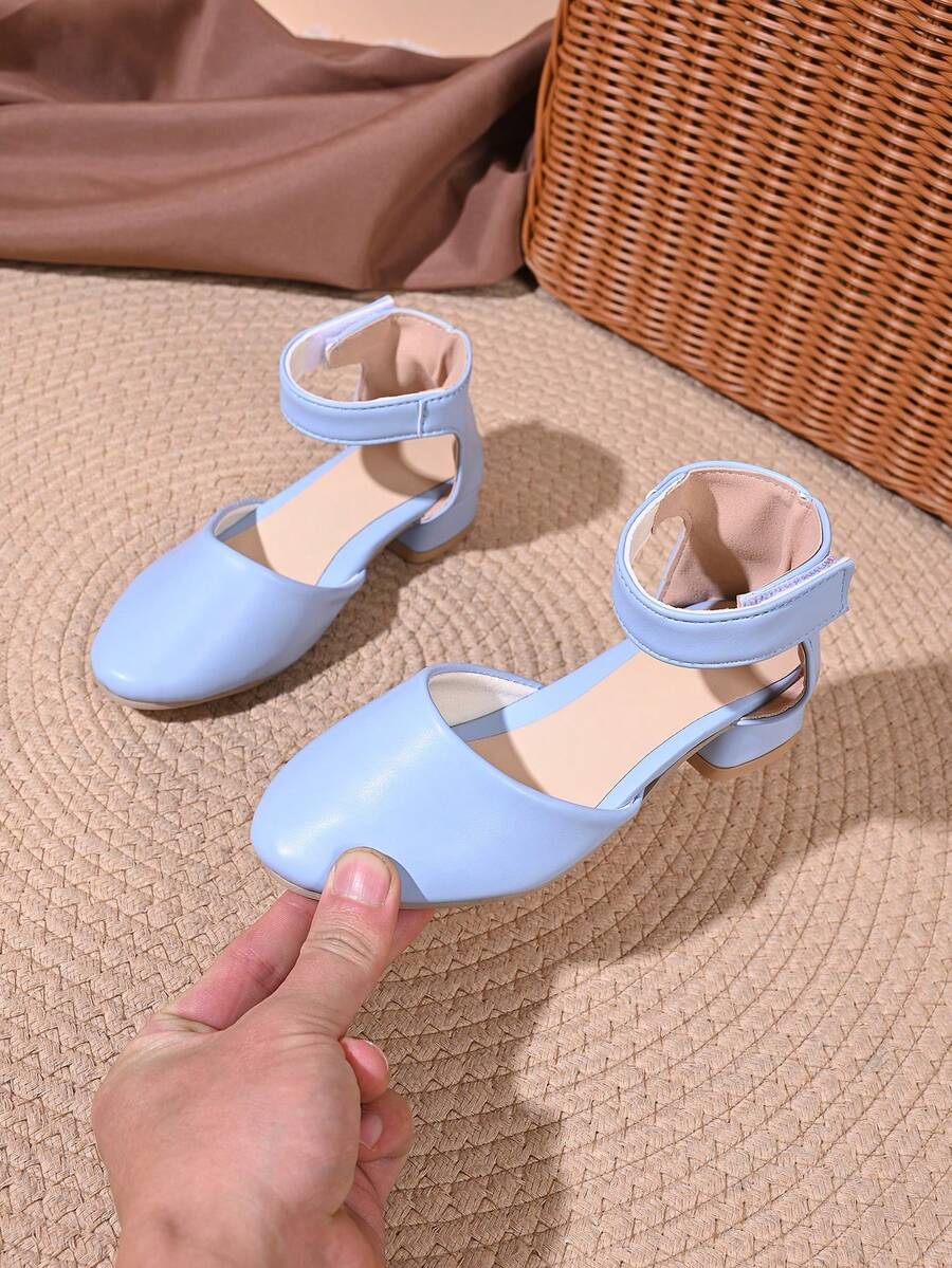 2026 New Headband Sandals, Children High Heel Sandals, Beach Sandals, Fashionable Beige Sandals, Silver/Gold Low Heel Sandals, Bohemian Style Sandals, Comfortable - Blue - View 1