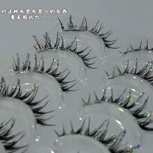 A Box Of Cool Broken Diamonds The Whole False Eyelashes Fairy Cos Bright Starlight Photogenic One-Piece False Eyelashes Playing Makeup Colorful Broken Diamonds Shiny False Eyelashes Wild Broken Diamond Eyelashes Suitable For Daily Makeup Need Glue. - 濃密碎鑽睫-1盒 - 查看 7