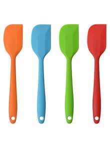 6pcs/3pcs/1pc Silicone Spatula Set, Heat Resistant Cake Cream Scraper Baking Tools, Small Mixing Spoon, Wok Spatula, Non-Stick Cookware, Kitchen Gadgets - Multicolor - View 7