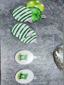 2 buah Dekorasi Pohon Natal Kayu 2D 16 buah untuk Hari St. Patrick, Ornamen Gantung Hari St. Patrick, Dekorasi Pohon Semanggi Irlandia, Dekorasi Rak Pesta (Catatan: Kayu Datar 2D, Bukan Bulat!) - MultiWarna - View 7