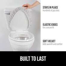 Toilet Seat Covers - 1'8" X 1'7" (Oval)+Soft Gray - View 1