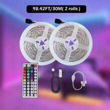 5V RGB LED Light Strip, Controlled By A 44-Key Infrared Remote. Dimmable. Bedroom TV Background Decorative Light Strip. New Year And Valentine's Day Party Decoration Lights. Home Decor Ambient Lighting. - Multi-color Light - View 14