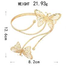1pc Fashionable New European & American Style Personalized Hollow Butterfly Iron Alloy Metal Women Arm Cuff, Stylish & Versatile - Armband - View 3