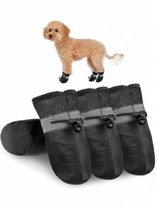 小型犬鞋，透气防滑宠物靴，爪子保护套，适合春冬季穿着